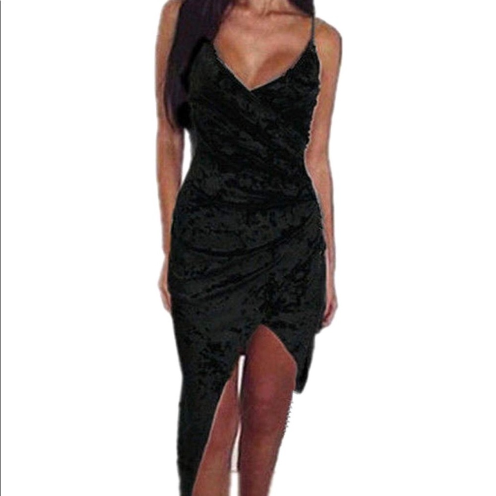 Black Asymmetrical Black Dress